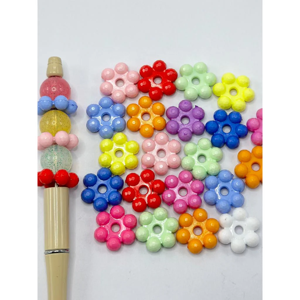 Acrylic Beads Spacers in  Cute Faceted Semi Transparent & Solid Colors ，20mm - Image 3