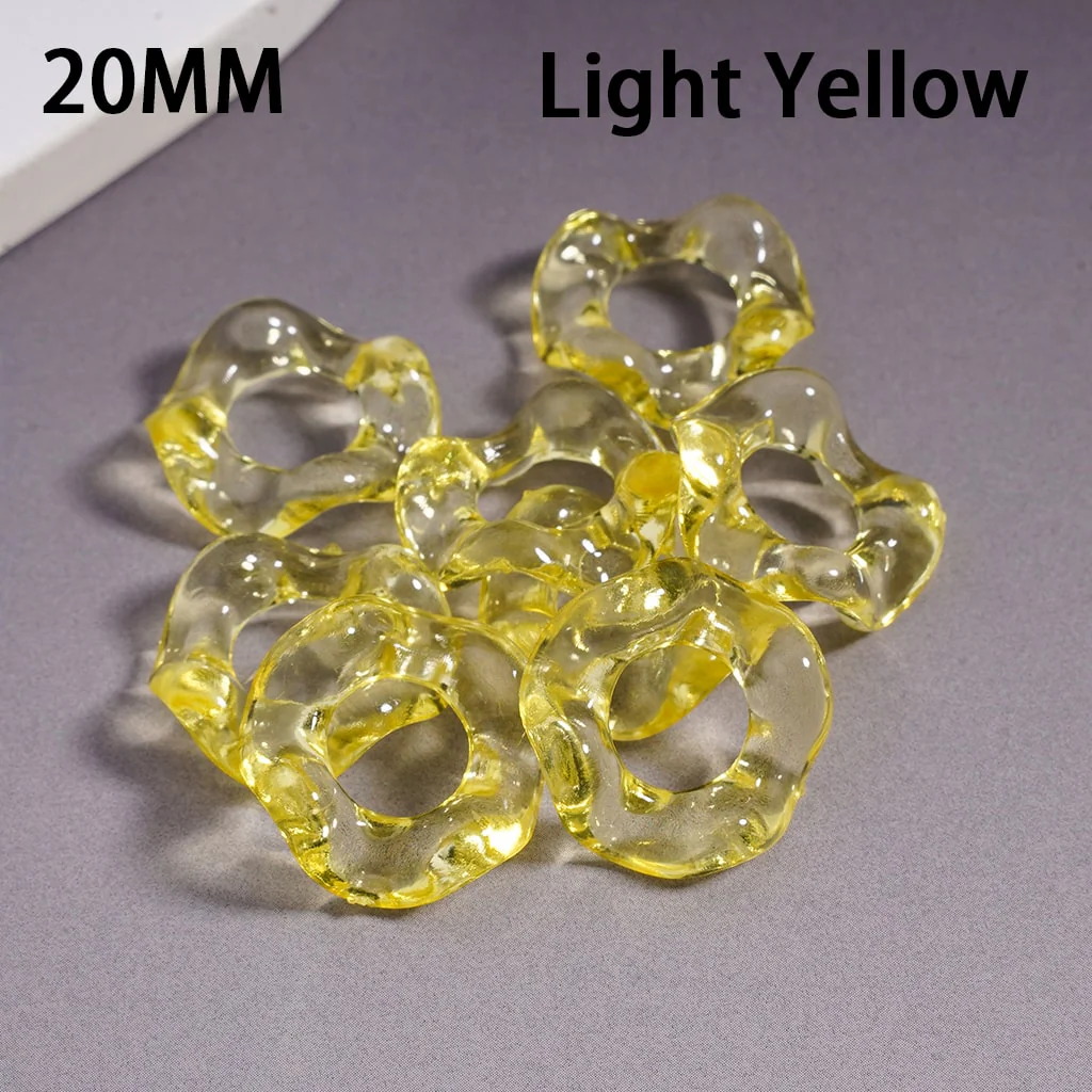Acrylic Spacer Beads Wavy Shape, Translucent Color, 20MM, Random Mix - Image 10