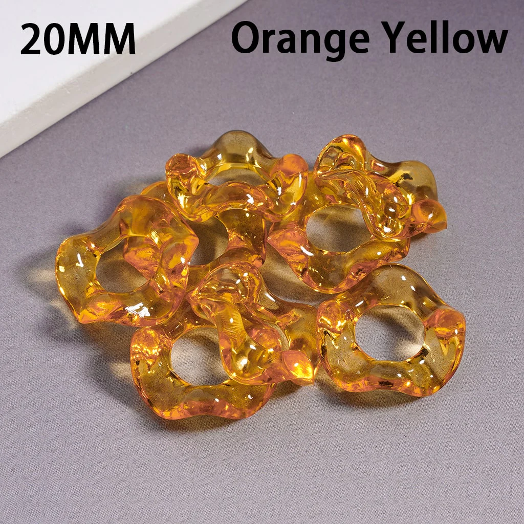 Acrylic Spacer Beads Wavy Shape, Translucent Color, 20MM, Random Mix - Image 11