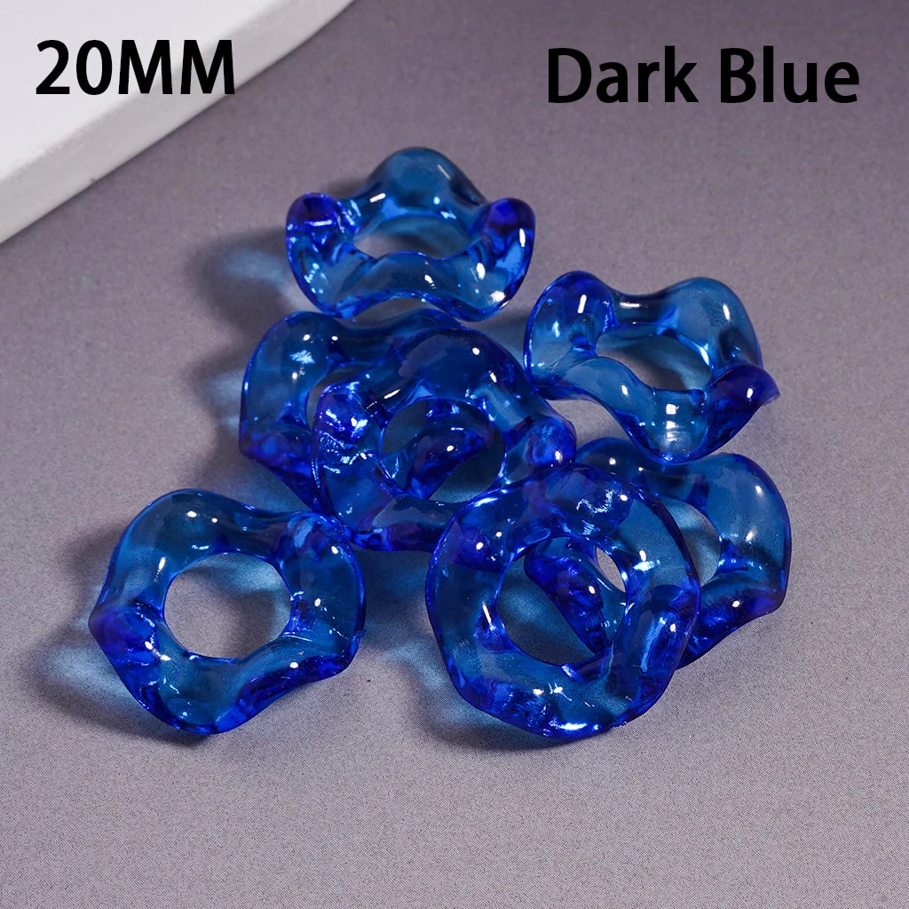 Acrylic Spacer Beads Wavy Shape, Translucent Color, 20MM, Random Mix - Image 4