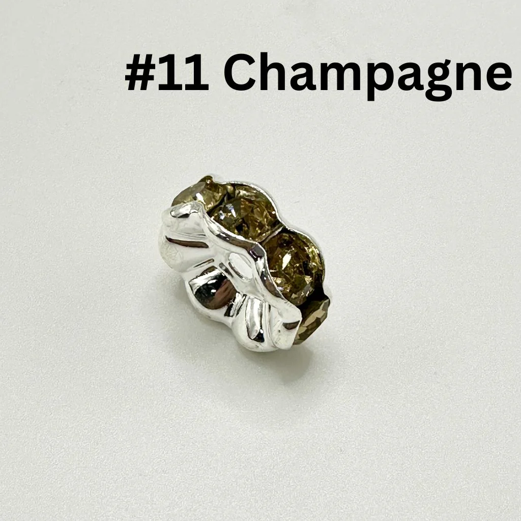 Crimp Beads, Huge Wavy Spacers with Rhinestones in Solid Colors, 20mm, ZJ - Image 12