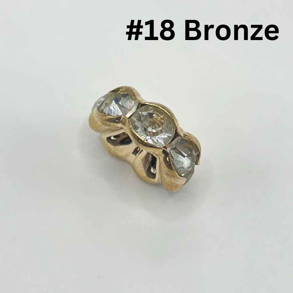 Crimp Beads, Huge Wavy Spacers with Rhinestones in Solid Colors, 20mm, ZJ - Image 19