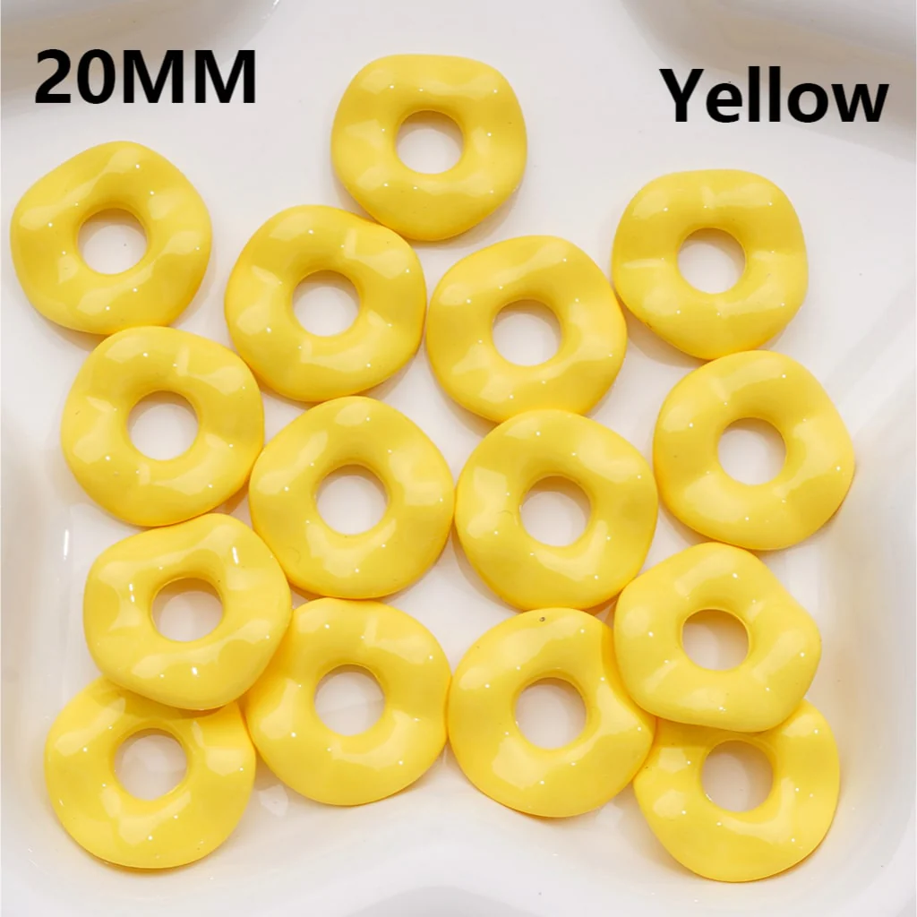 Multi-Color Large Hole Wave Shape Spacer Acrylic Beads, 20MM (Single Color is available for 500pcs(Whole Bag))  // (With Stoving Varnish Process) - Image 12