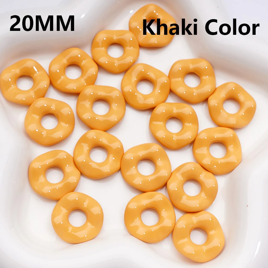Multi-Color Large Hole Wave Shape Spacer Acrylic Beads, 20MM (Single Color is available for 500pcs(Whole Bag))  // (With Stoving Varnish Process) - Image 14
