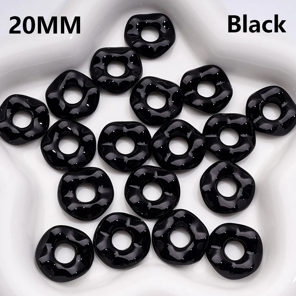 Multi-Color Large Hole Wave Shape Spacer Acrylic Beads, 20MM (Single Color is available for 500pcs(Whole Bag))  // (With Stoving Varnish Process) - Image 6