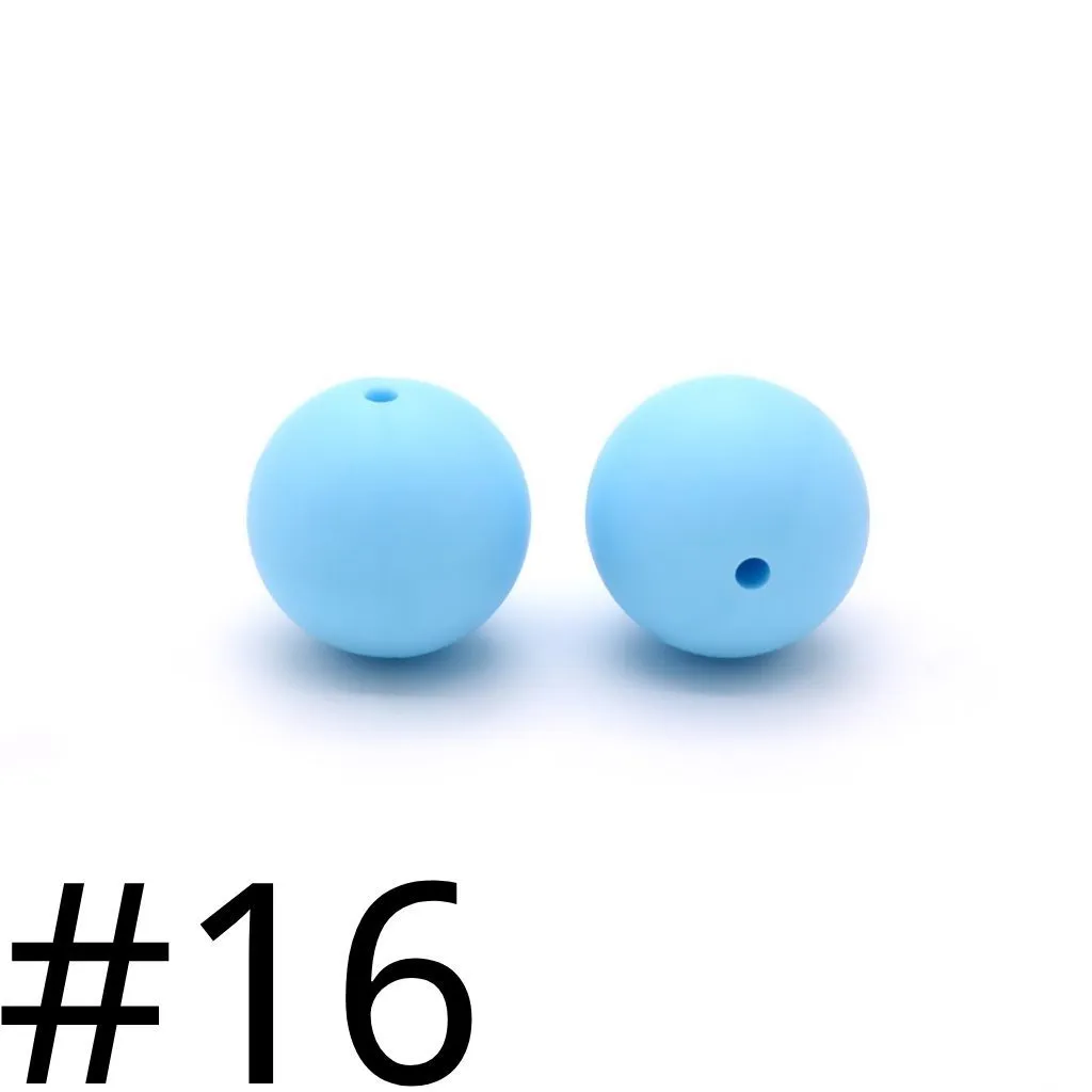 Silicone Beads, Solid Colors, 15 mm - Image 68