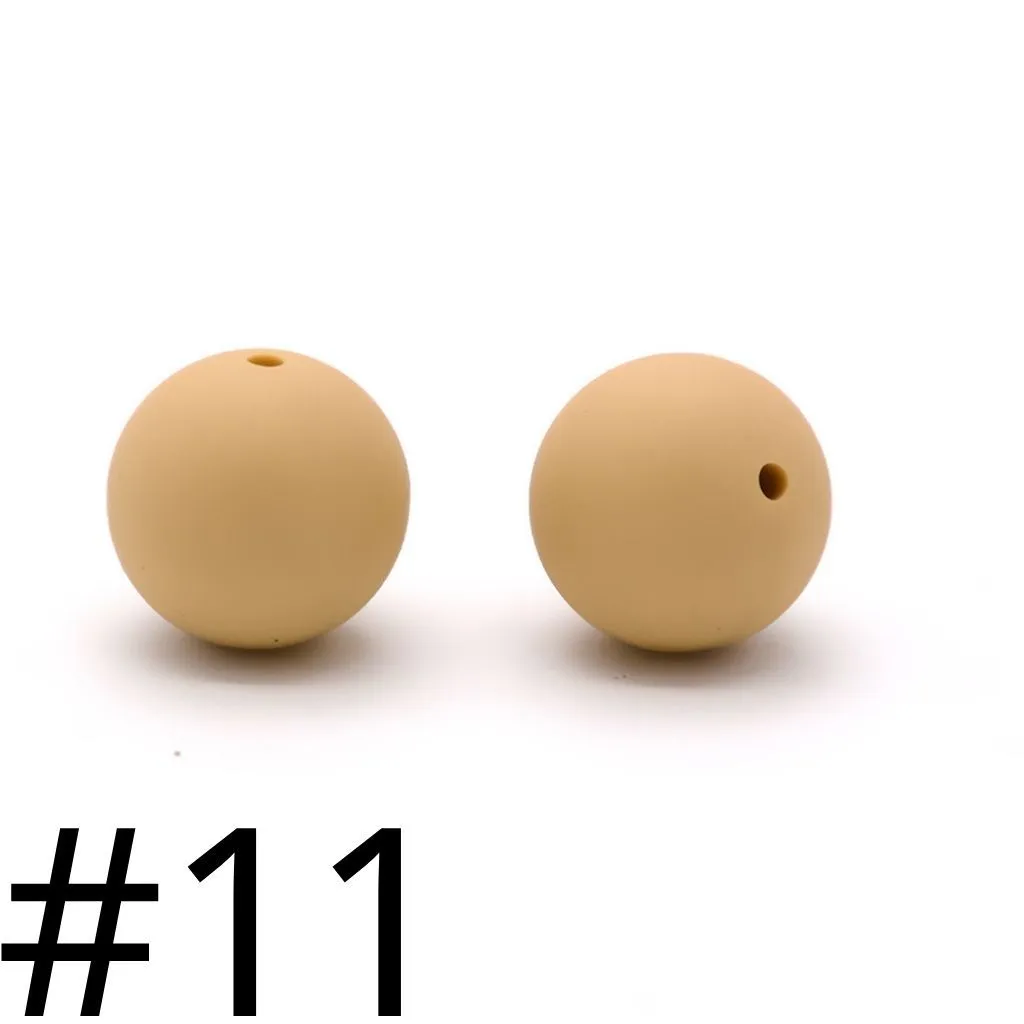 Silicone Beads, Solid Colors, 15 mm - Image 31