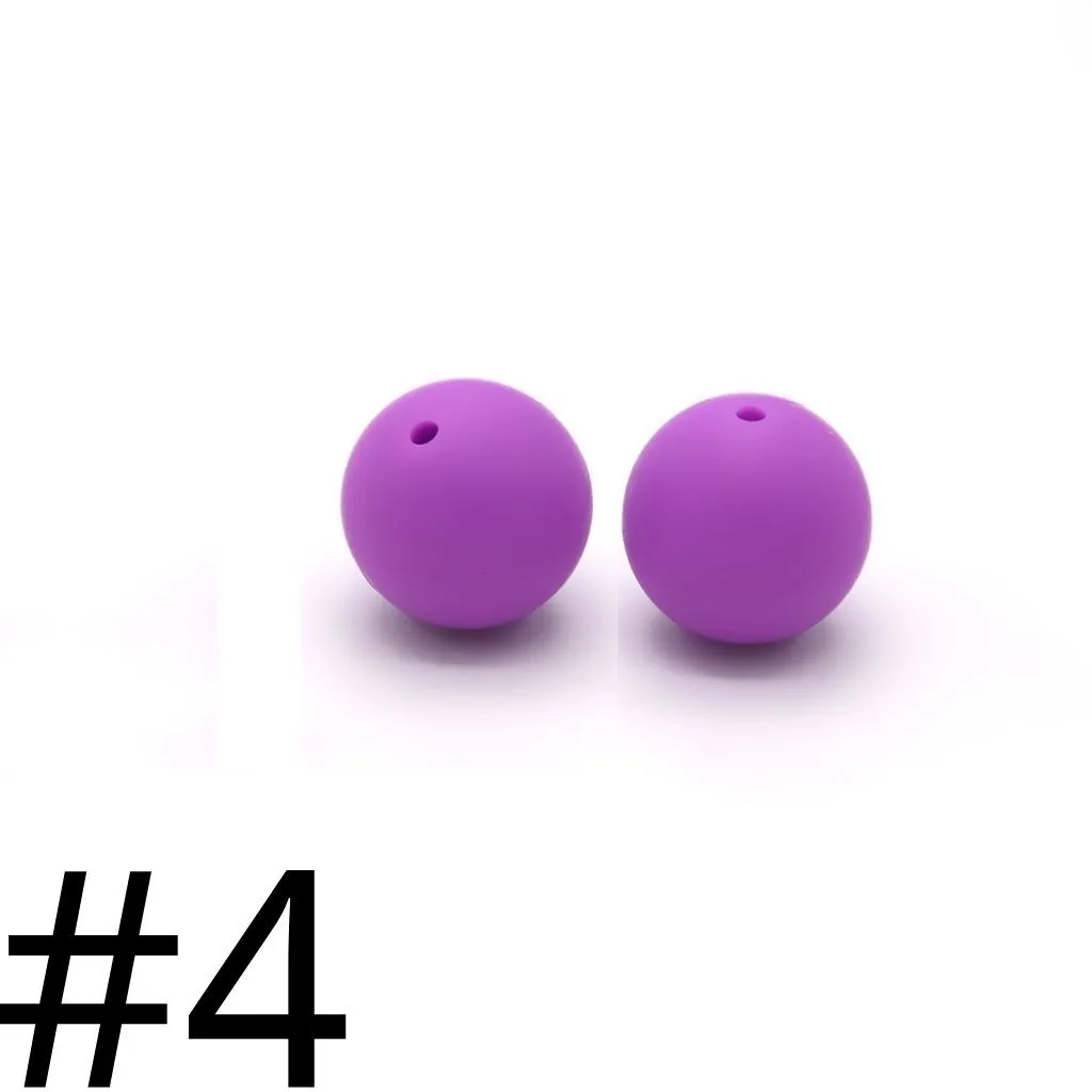 Silicone Beads, Solid Colors, 15 mm - Image 45