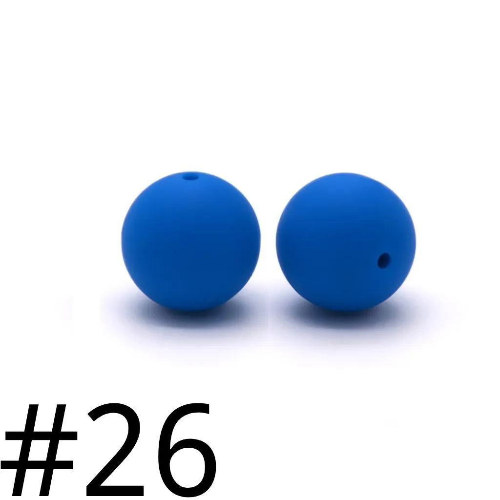 Silicone Beads, Solid Colors, 15 mm - Image 64