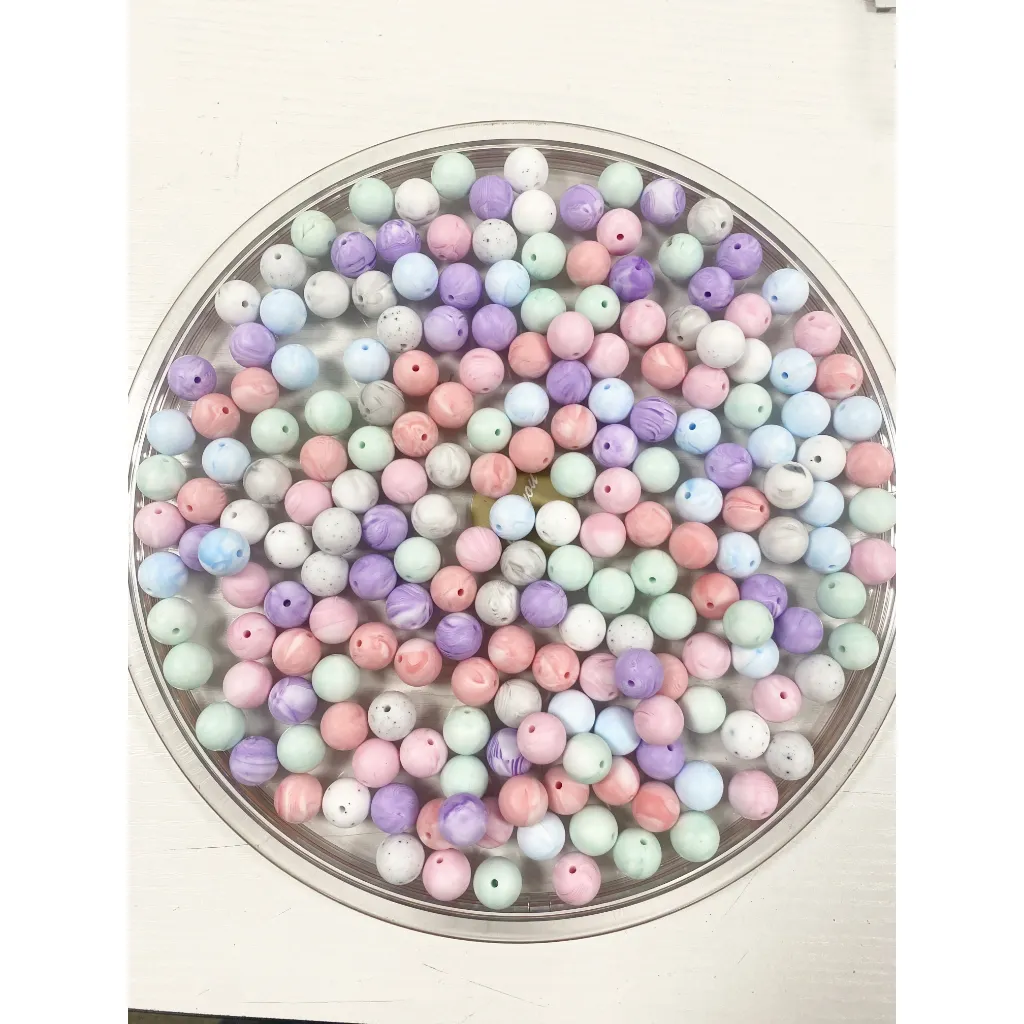 Silicone Beads, Solid Colors, 15 mm - Image 36